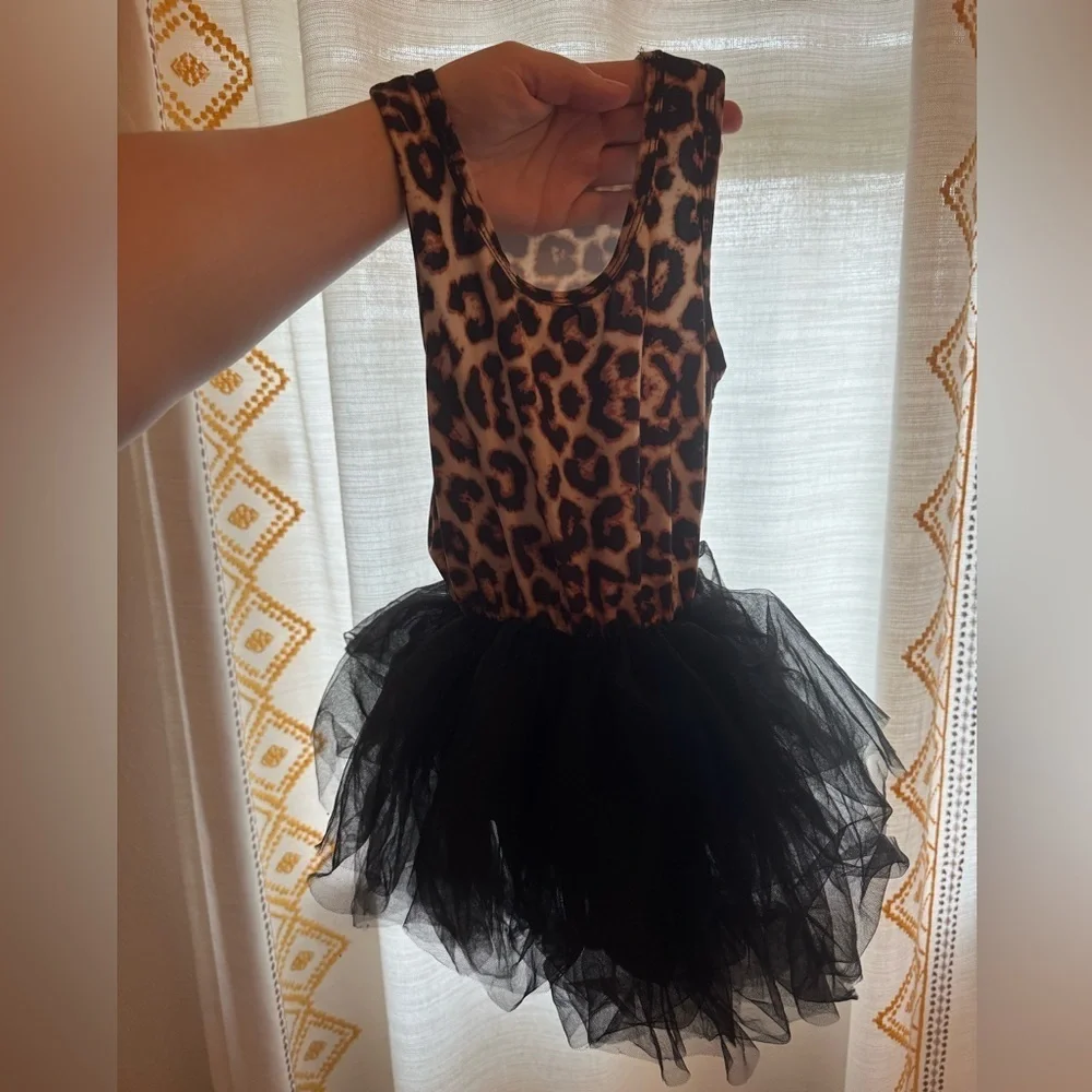 Leopard Print Tutu Dance Dress for Girls